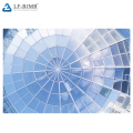 Marco de acero prefabricado estructura de vidrio de aluminio techo de atrio